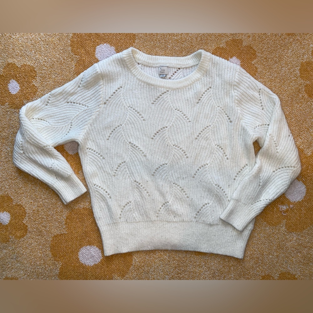 All New Day White Knit Sweater - Large